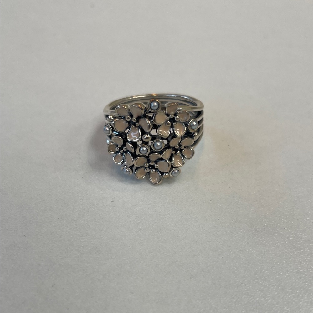 Pandora Silver Floral Cluster Ring